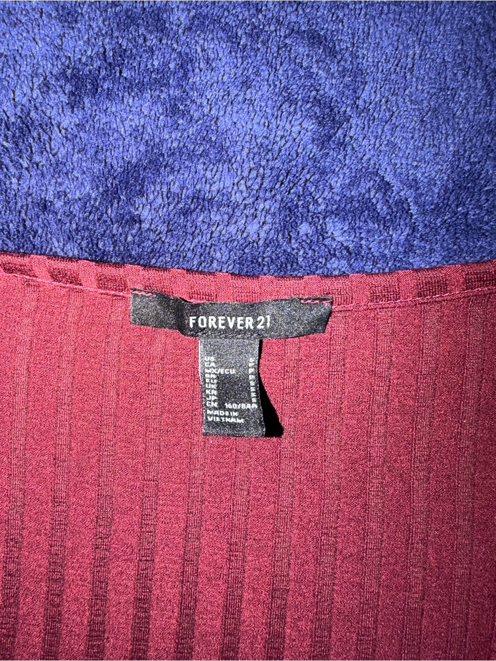 Forever 21 Men's Ribbed Crewneck Sweater in Burgundy